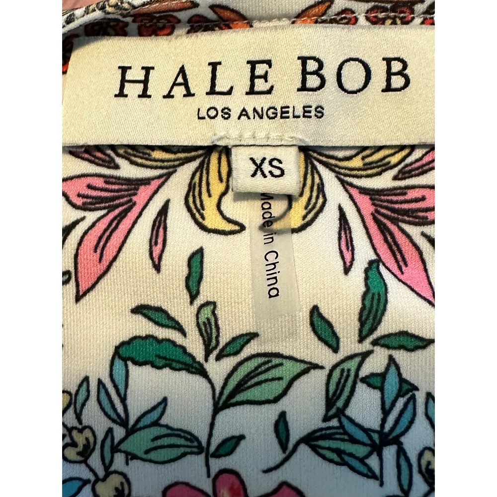 Hale Bob Los Angeles Jersey Floral Paisley V-Neck Midi Dress XS - Picture 3 of 3